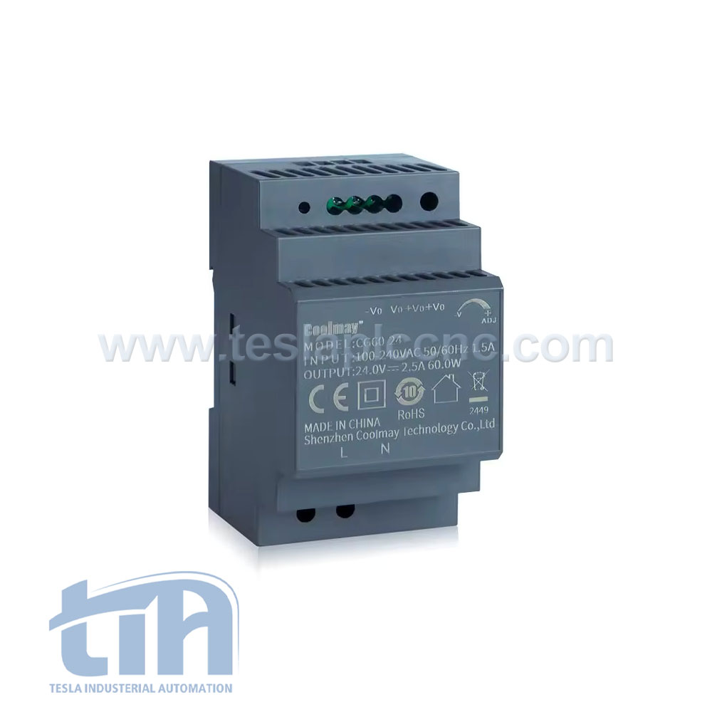 coolmay-cg60-24-din-rail-power-supply-teslaplccnc-com-01 منبع تغذیه ریلی Coolmay مدل CG60-24